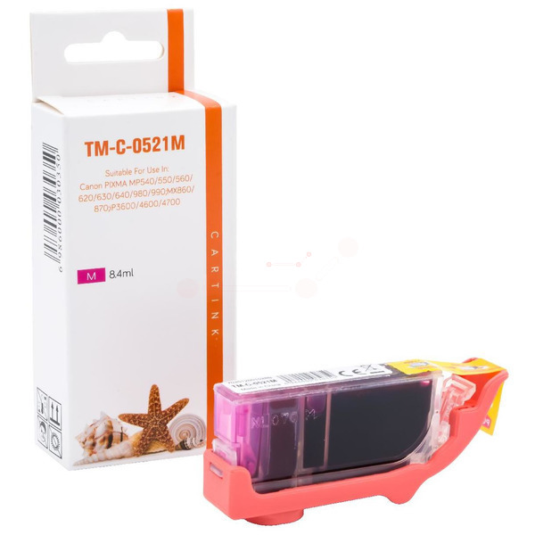 CLI521M Alternativ Seestern Tinte Magenta für C / 2935B001 / 8,4ml / mit Chip 