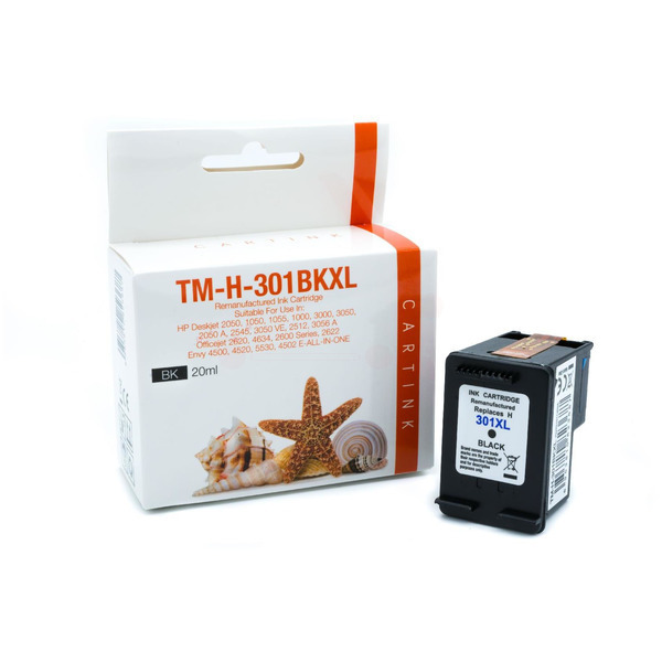 REF301BKXL Refill Tinte Black für HP / CH563EE / 20ml 