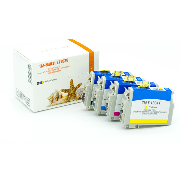 Multipack T1636 Alternativ Tinte  für Epson / C13T16364010 / BK14,6ml/C,M,Y10ml (PATENT SAFE