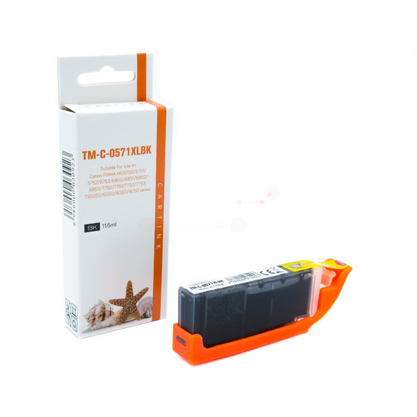 CLI571BK Alternativ Seestern Tinte Black für Ca / 0385C001 / 11,6ml / mit Chip 