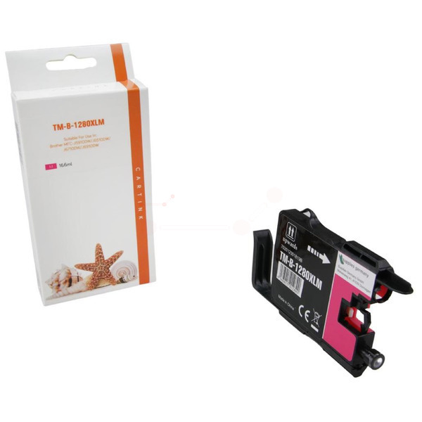 LC1280XLM Alternativ Seestern Tinte Magenta für Brother / LC1280XLM / 16,6ml