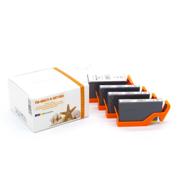Multipack 907/903 Alternativ Tinte für HP / T6M19AE /T6M03/07/11AE / BK43ml / C,M,Y10ml 