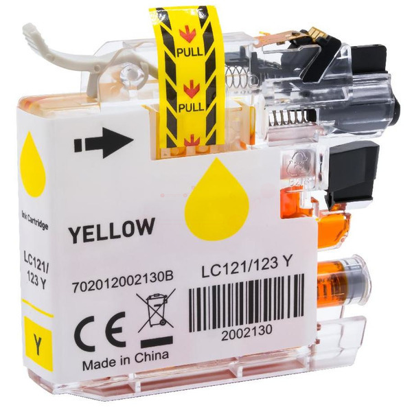 BULK LC121/123XLY Alternativ Tinte Yellow für Brot / LC123Y / 10ml