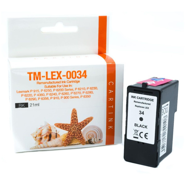 REF0034 Refill Tinte Black für Lexmark / 18CX032 /18C0034E / 21ml 