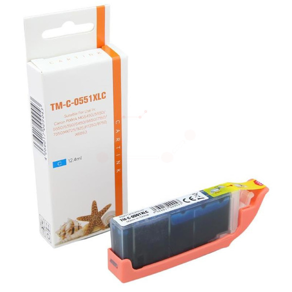 CLI551CXL Alternativ Seestern Tinte Cyan f / 6509B001 / 12,4ml