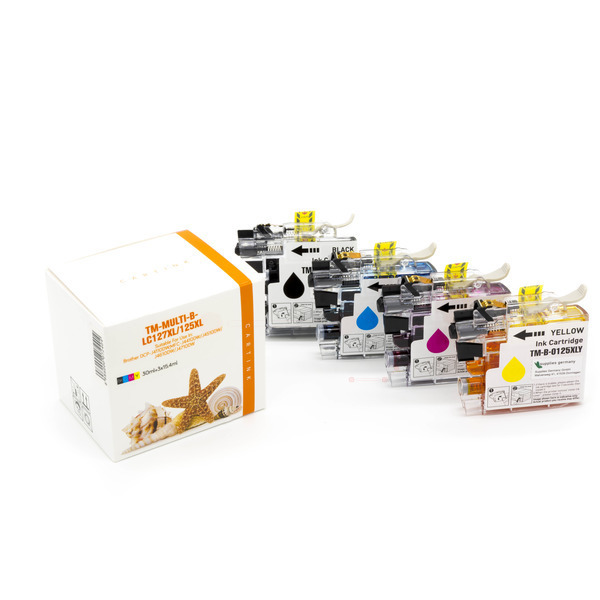Multipack LC127/125 Alternativ Tinte für Brother / LC127XLVALBP / BK30ml / C,M,Y15ml 