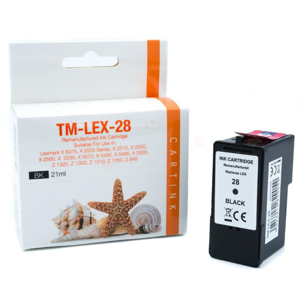 REFLEX28 Refill Tinte Black für Lexmark / 18C1528E / 21ml 