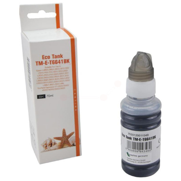 T6641BK Eco Tank Nachfüllflasche Black für Epson / T6641BK / 70ml 