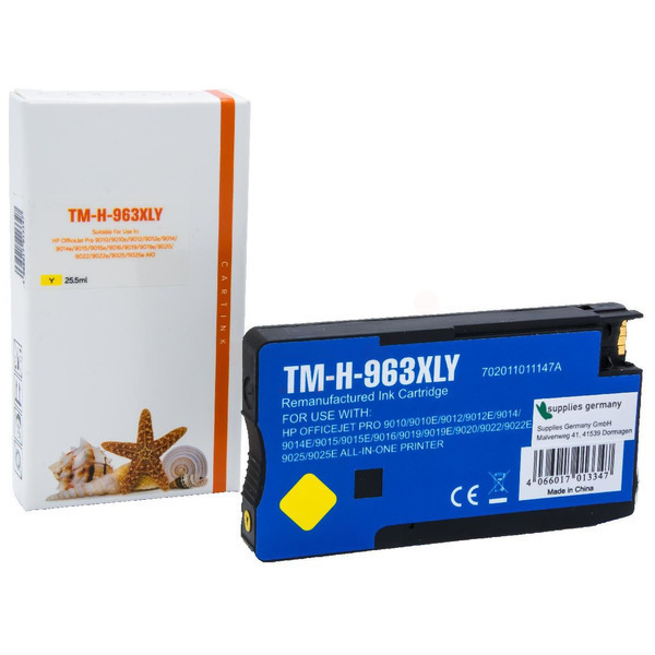 REF963XLY Refill Tinte Yelow für HP / 3JA29AE / 25,5ml 