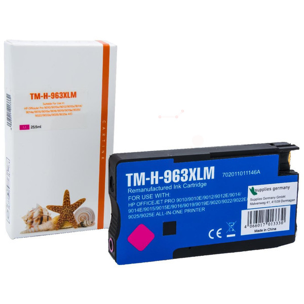 REF963XLM Refill Tinte Magenta für HP / 3JA28AE / 25,5ml 