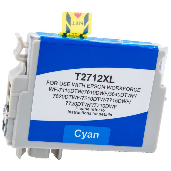 BULK T2712XL Alternativ Tinte Cyan für Epson / C13T27124012 / 14,6ml
