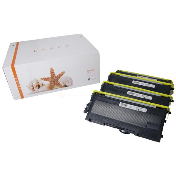 4er Set TONTN2000HC Alternativ Toner Black für Bro / TN2000HC / 4x5.000 Seiten 