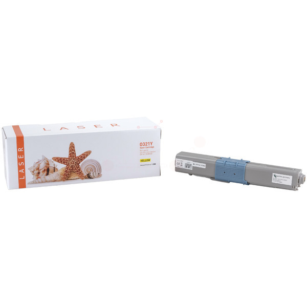 TONC321Y Alternativ Toner Yellow für OKI / 44973533 / 1.500 Seiten 