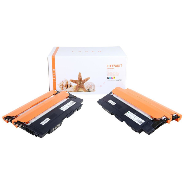 TON117AKIT Alternativ Toner Rainbowkit für HP / W2070AW2073A / BK1.000 / CMY700 Seiten
