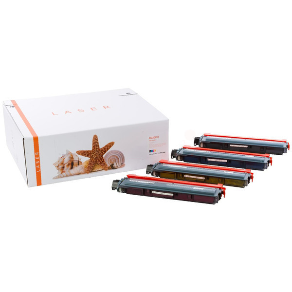 TONTN230KIT Alternativ Toner Rainbowkit für Brothe / TN230 / BK2.200 / CMY1.400 Seiten