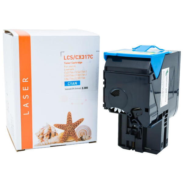 TONCS/CX317C Alternativ Toner Cyan für Lexmark / 71B20C0 / 2.300 Seiten