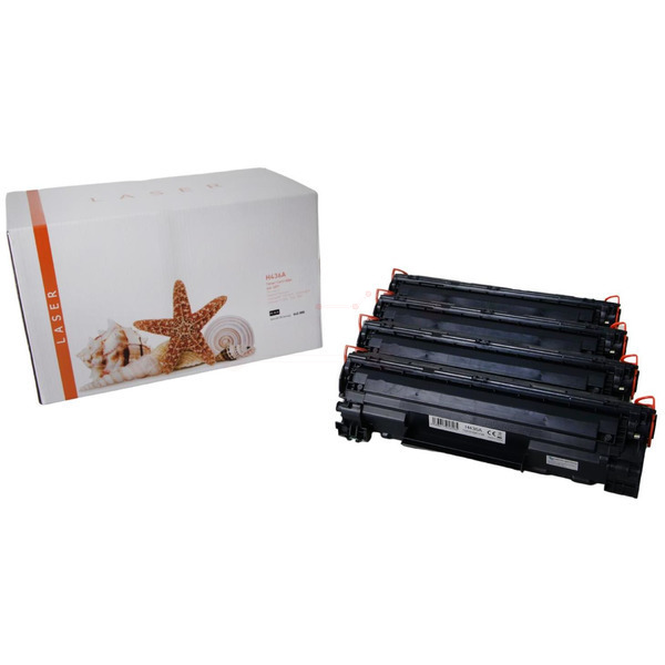 4er Set TONCB436A Alternativ Toner Black für HP / CB436A / 4x2.000 Seiten 