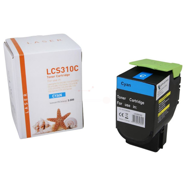 TONCS310C Alternativ Toner Cyan für  Lexmark  / 70C2HC0 / 3.000 Seiten