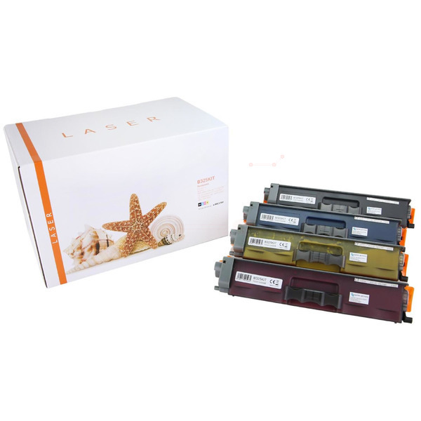TONTN325KIT Alternativ Toner Rainbowkit für Brothe / TN325 / BK4.000 / CMY3.500 Seiten 
