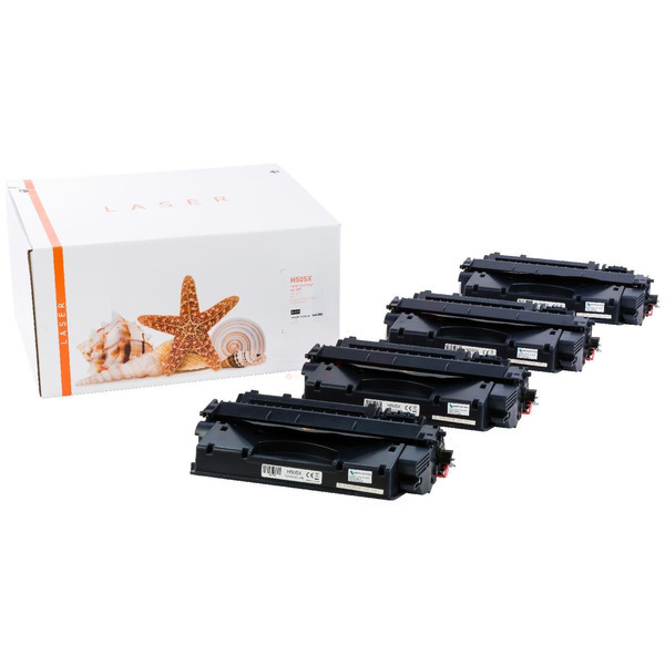 4er Set TONCE505X Alternativ Toner Black für HP / CE505X / 4x6.500 Seiten 