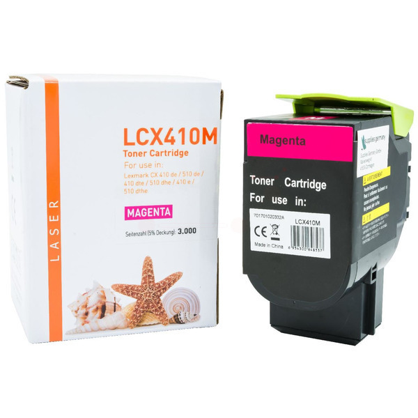 TONCX410M Alternativ Toner Magenta für Lexmark / 80C2HM0 / 3.000 Seiten