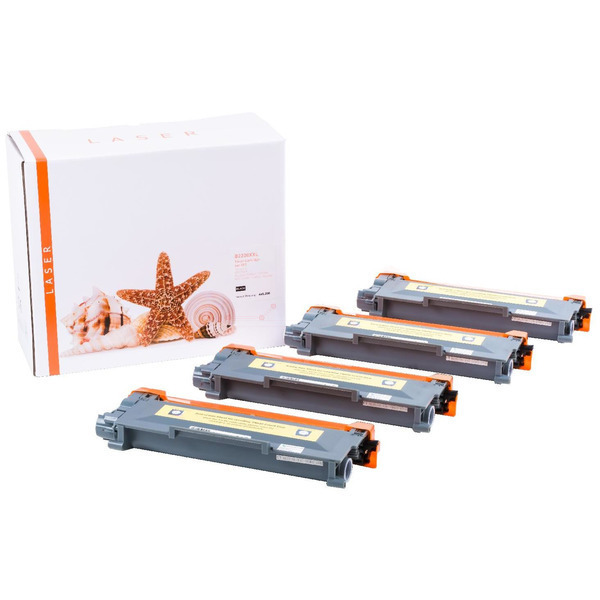 4er Set TONTN2220XXL Alternativ Toner Black für Br / TN2220XXL / 4x5.200 Seiten 