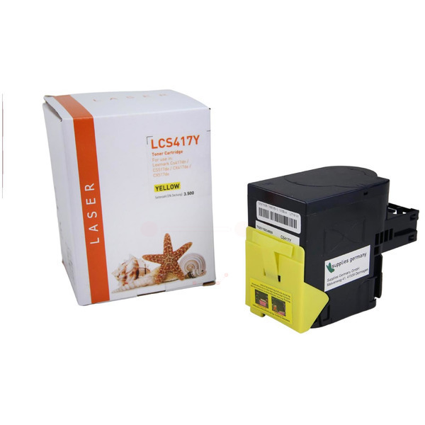 TONCS417Y Alternativ Toner Yellow für Lexmark / 71B2HY0 / 3.500 Seiten