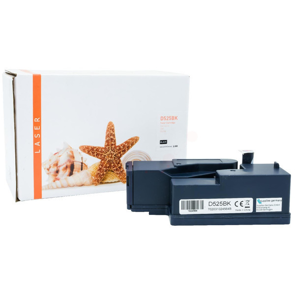 TONDELLE525BK Alternativ Toner Black für Dell / H3M8P / 2.000 Seiten 