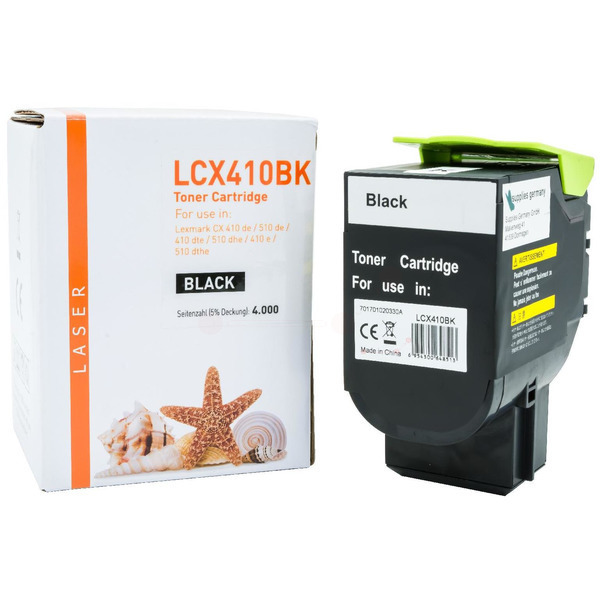 TONCX410BK Alternativ Toner Black für Lexmark / 80C2HK0 / 4.000 Seiten