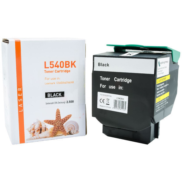TONC540 Alternativ Toner Black für Lexmark  / C540 / 44 / 46 / 48 / 2.500 Seiten 