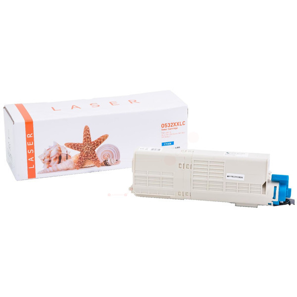 TONC532XXLC Alternativ Toner Cyan für Oki / 46490607 / 6.000 Seiten