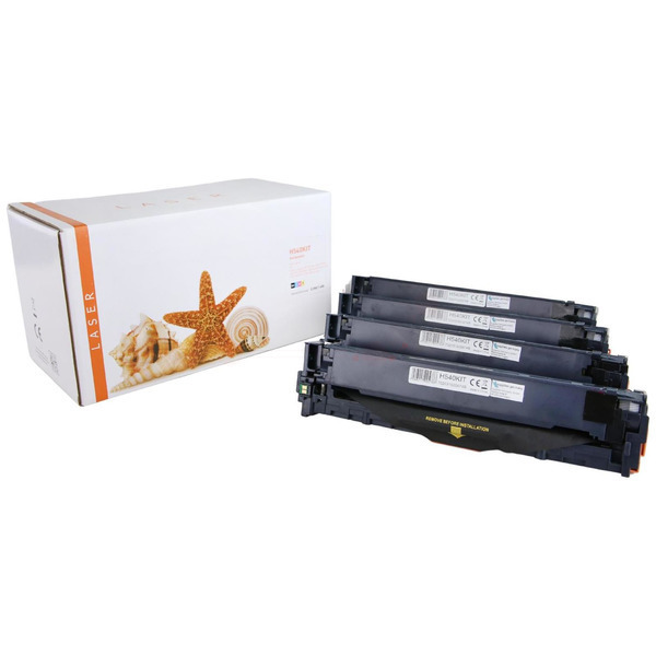 TONCB540KIT Alternativ Toner Rainbowkit für HP / CB540 / BK2.200 / CMY1.400 Seiten