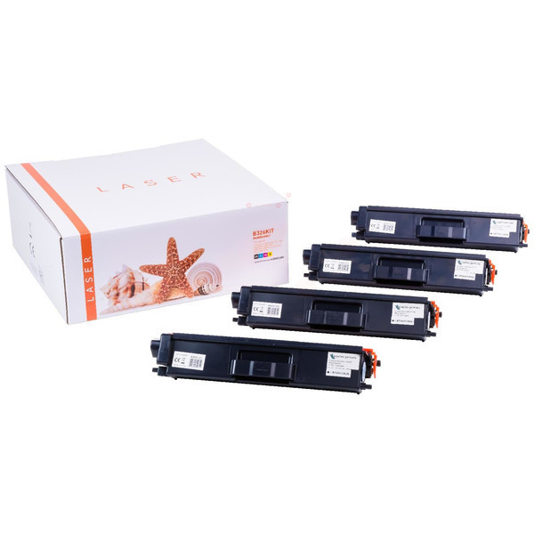 TONTN326KIT Alternativ Toner Rainbowkit für Brothe / TN326 / BK4.000 / CMY3.500 Seiten 
