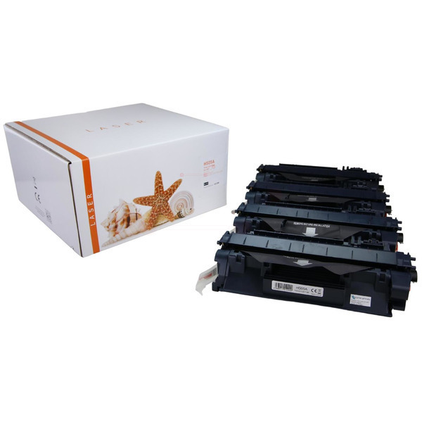 4er Set TONCE505A Alternativ Toner Black für HP / CE505A / 4x2.300 Seiten 