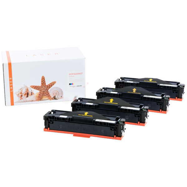 TONCF540XKIT Alternativ Toner Rainbowkit für HP / CF540X / BK3.200 Seiten / CMY2.500 Seiten