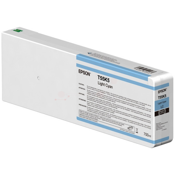 C13T55K500 // T55K500 / original EPSON Tintenpatrone cyan hell / C13T55K500 / 700.00 ml