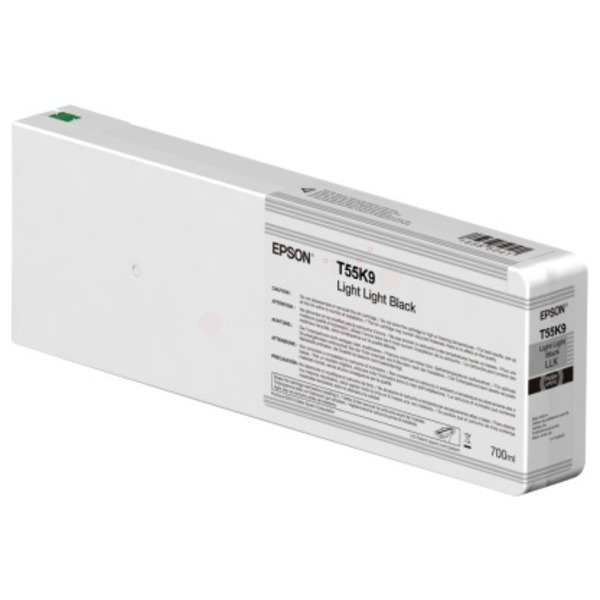 C13T55K900 // T55K900 / original EPSON Tintenpatrone schwarz hell hell / C13T55K900 / 700.00 ml