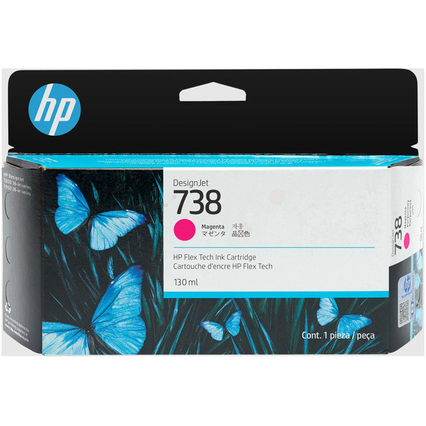 498N6A // 738 / magenta / original HP Tintenpatrone magenta / 498N6A / 130.00 ml
