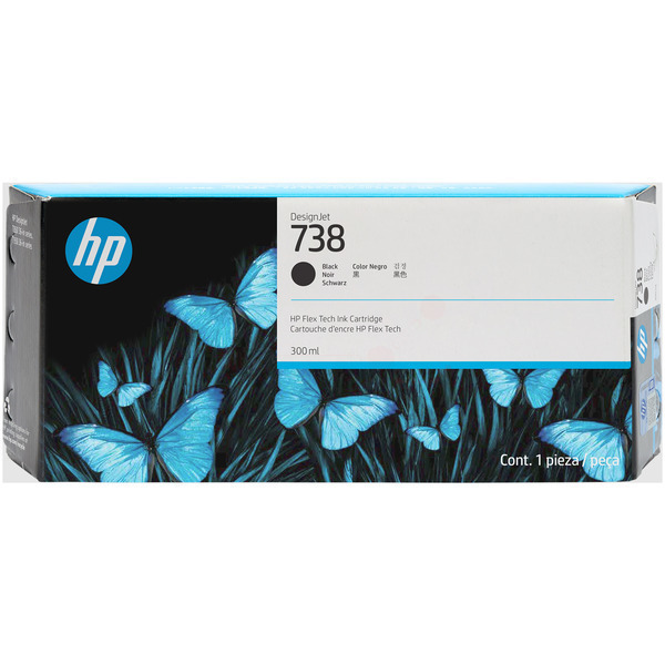 498N8A // 738 / schwarz / original HP Tintenpatrone schwarz / 498N8A / 300.00 ml