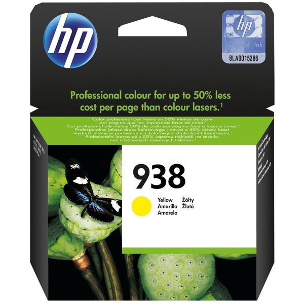 4S6X7PE // 938 / gelb / original HP Druckkopfpatrone gelb / 4S6X7PE / 800 S.