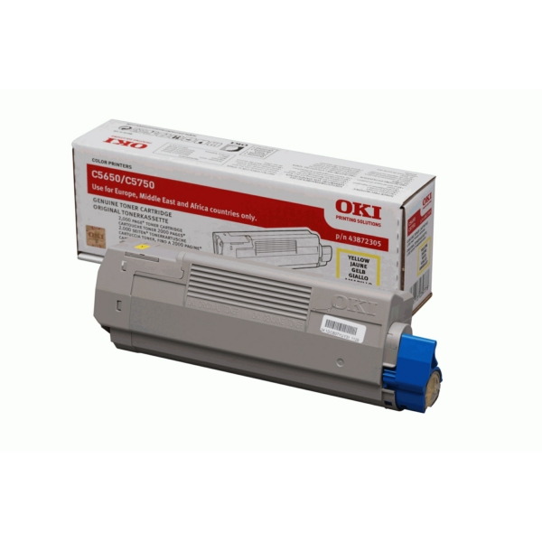 43872305 / gelb / original OKI Toner gelb / 43872305 / 2000 S.