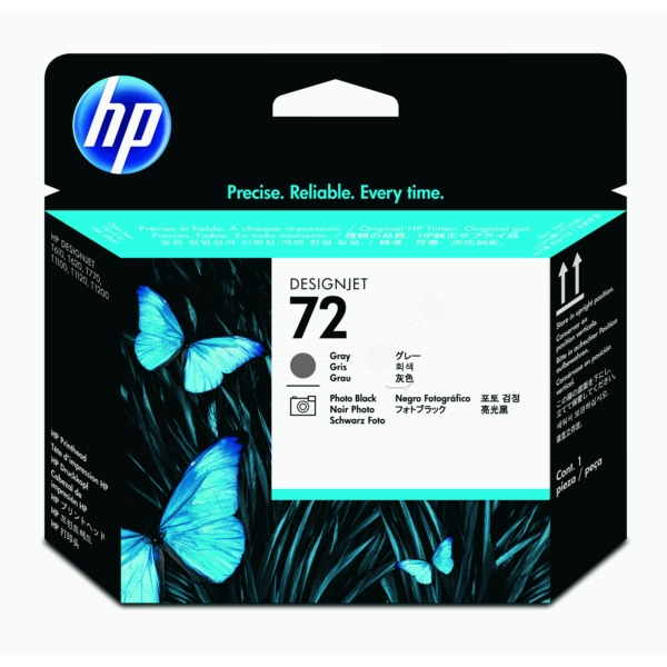 C9380A // 72 / schwarz / original HP Druckkopf grau / C9380A