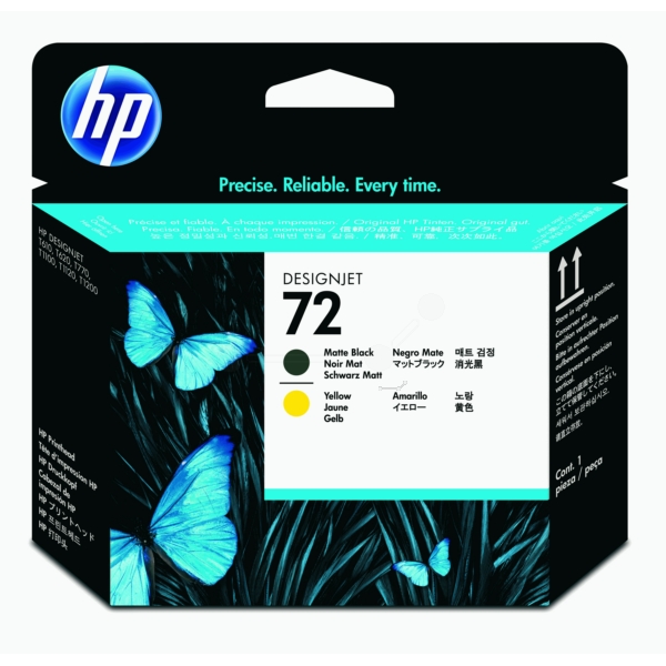 C9384A // 72 / schwarz / original HP Druckkopf schwarz matt / C9384A