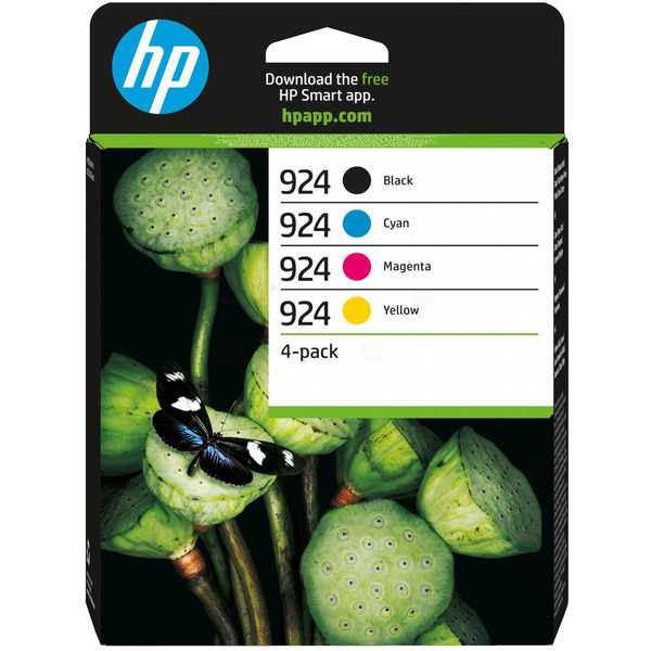 6C3Z1NE // 924 / schwarz gelb cyan magenta / original HP Tintenpatrone MultiPack / 6C3Z1NE