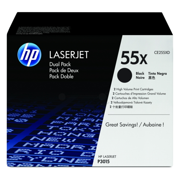 CE255XD // 55X / schwarz / original HP Toner schwarz / CE255XD / 12500 S.
