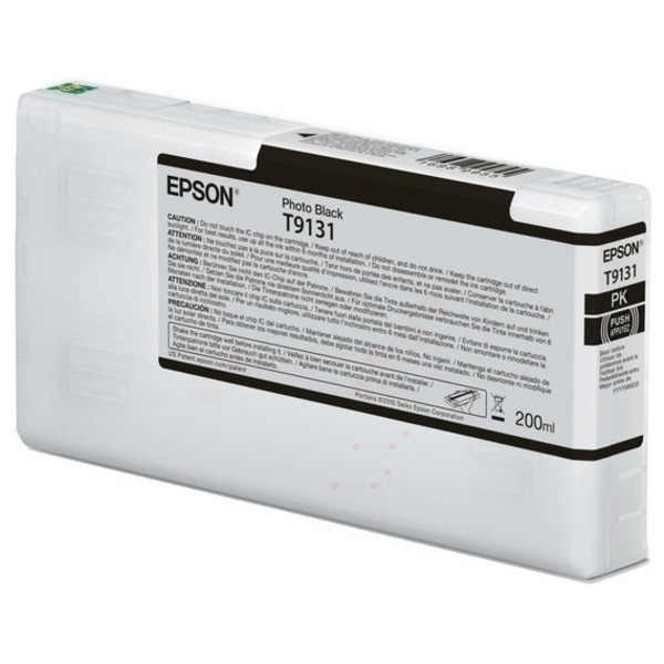 C13T913100 // T9131 / schwarz / original EPSON Tintenpatrone schwarz hell / C13T913100 / 200.00 ml