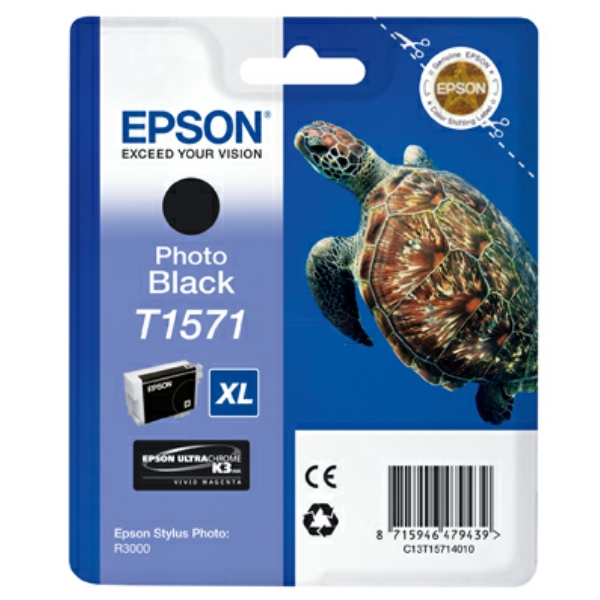 C13T15714010 // T1571 / schwarz / original EPSON Tintenpatrone schwarz / C13T15714010 / 25.90 ml