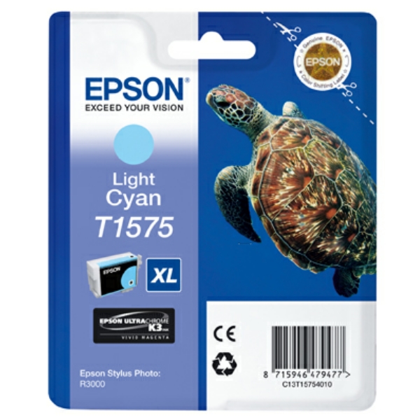 C13T15754010 // T1575 / cyan / original EPSON Tintenpatrone cyan hell / C13T15754010 / 25.90 ml
