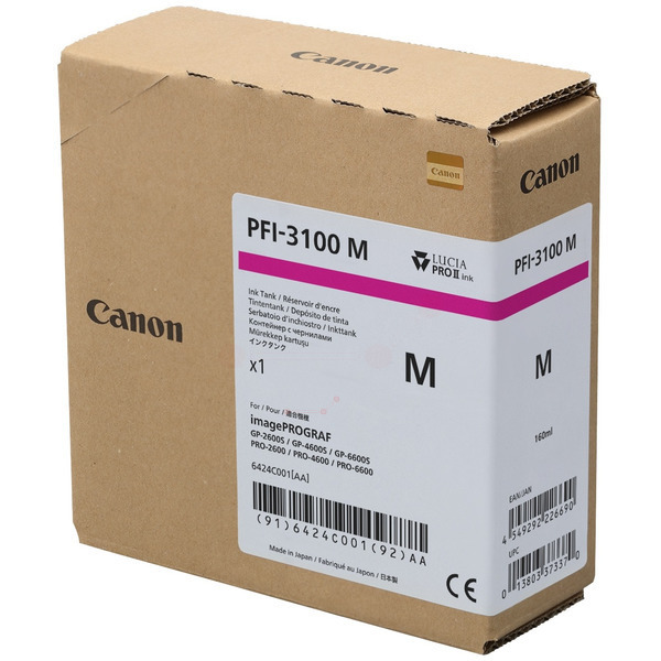 6424C001 // PFI3100M / magenta / original Canon Ti / 6424C001 / 160.00 ml