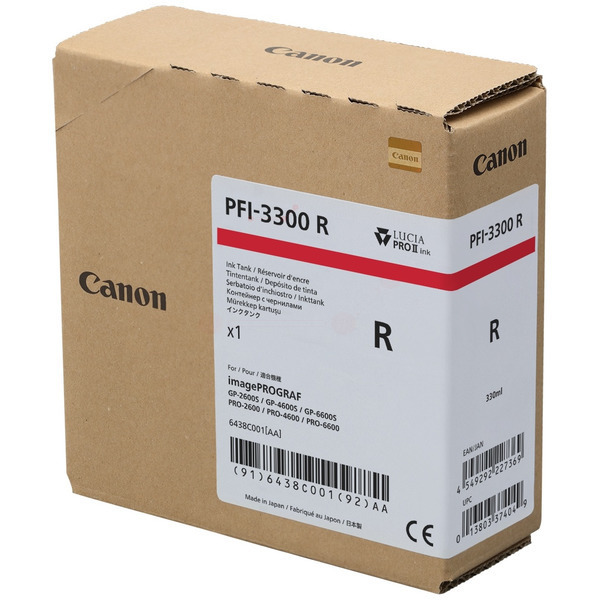 6438C001 // PFI3300R / original Canon Tintenpatron / 6438C001 / 330.00 ml